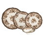Hermia Juego de Cena Velour Brown Fulya de 24 Piezas